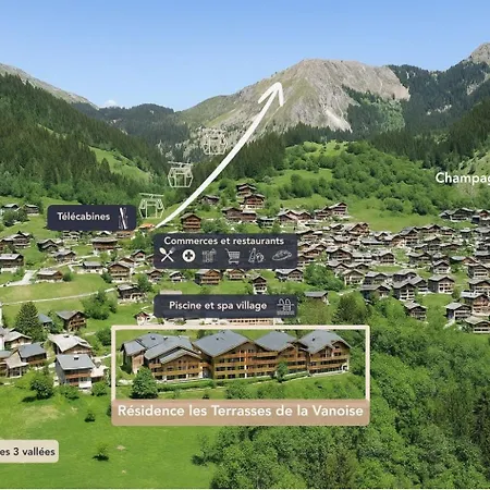 Montchavin - Appartement 6 pers, terrasse&vue montagne La Plagne